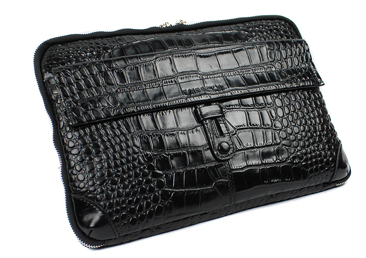 * Savvy Crocodile Pattern Mens Zip Case Clutch Bag